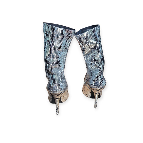 Balenciaga Metallic Knife Sequin High Heel Sock Booties IT 38 US 8 - Picture 7 of 14